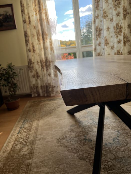 Stół Dębowy Rustykalny (żywa krawędź)
