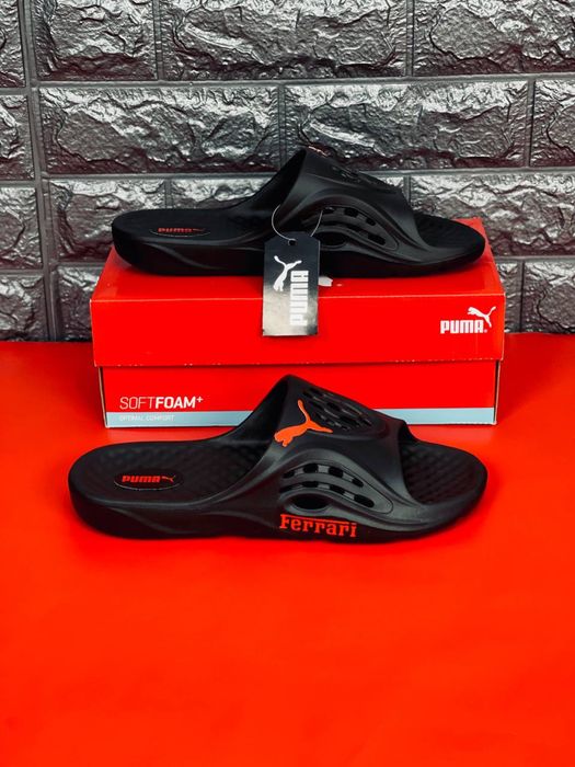 Пенные мужские шлепки пума / Тапочки Puma Ferrari / шлепки подростковые  Пума Ферари / шлепки Пума / Феррари
