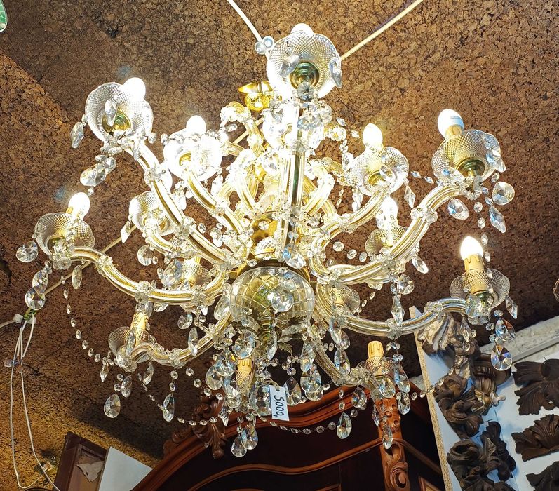 Lustre Cristal Dona Teresa 16 Lâmpadas