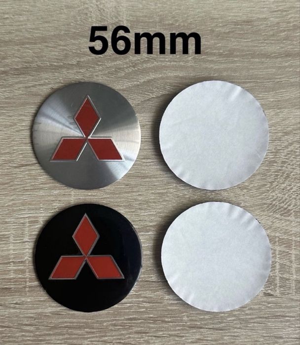 Conjunto 4 Centros Tampas Jantes Mitsubishi 56mm 60mm 65mm 68mm 75mm 81mm