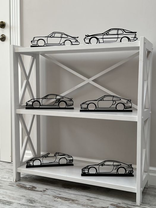 Металеві силуети Porsche, статуетка