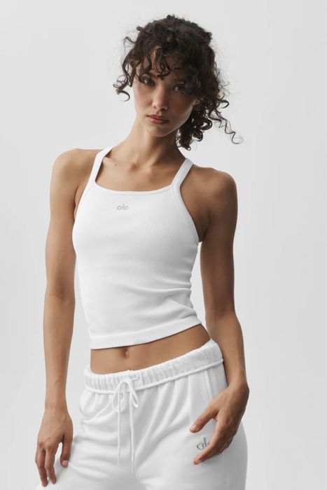 Топ Alo Yoga Seamless Ribbed Favorite Bra Tank