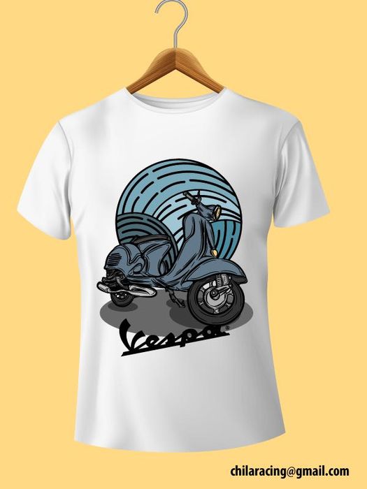 Tshirt vespa scooter