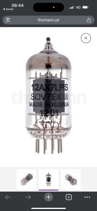 Valvulas Sovtek 12AX7LPS, novas,  comprei por engano.