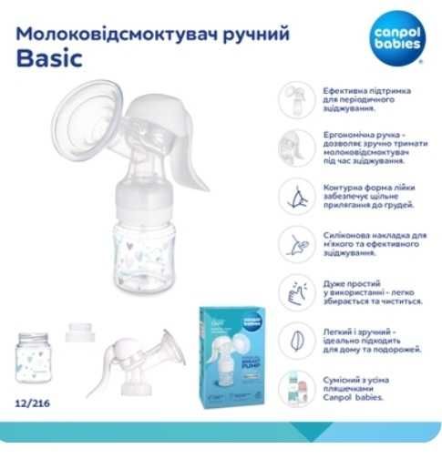 Молоковідсмоктувач Canpol Babies Basic ручний