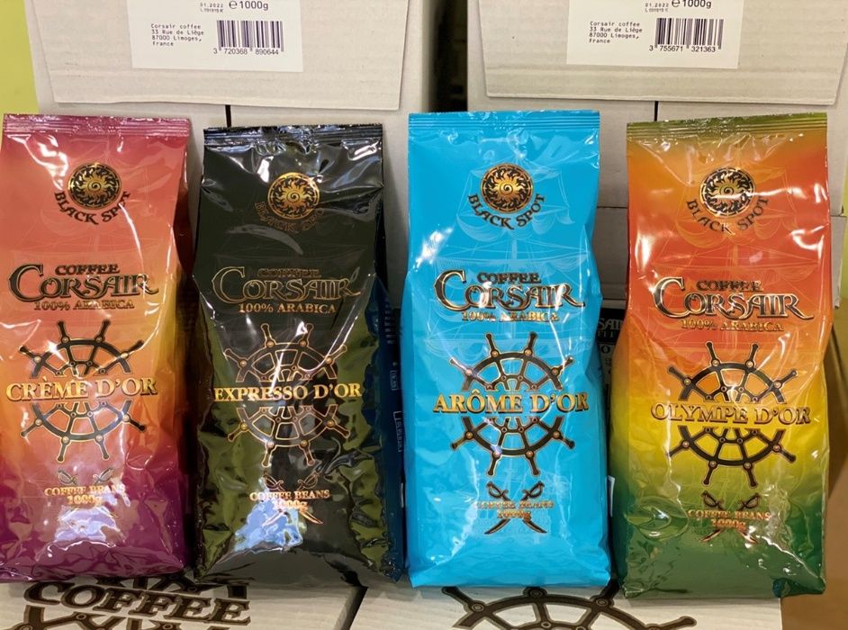 Кофе в зернах "Corsair Expresso D`Or "(КорсарЭспрессо Дор) 1кг.
