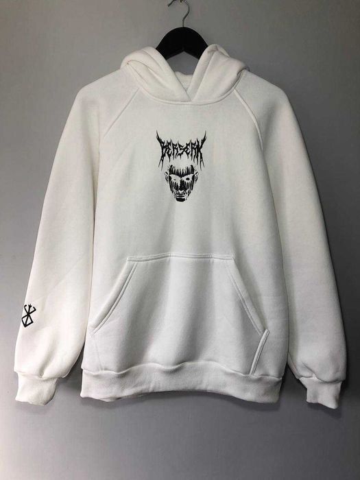 Білий Худі BERSERK Guts anime Oversize