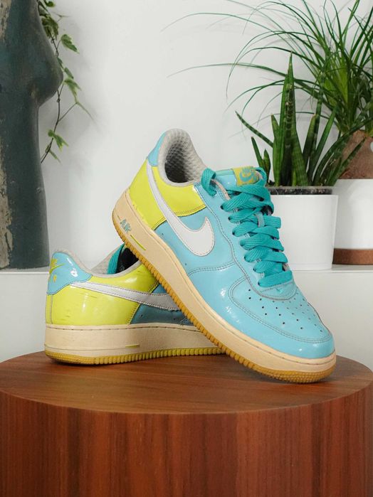 Nike Air Force 1 Pixie jasnoniebiesko-limonkowe r.42,5 unikalny model