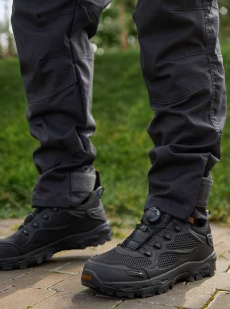 Тактичні військові демісезонні кросівки на автошнурівці Чорні 40-45р
