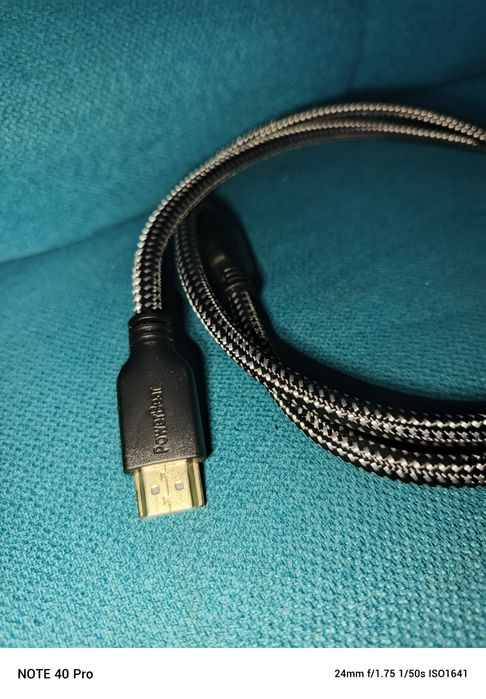 Kabel HDMI 1 m 4K Powerbear pleciony nylon