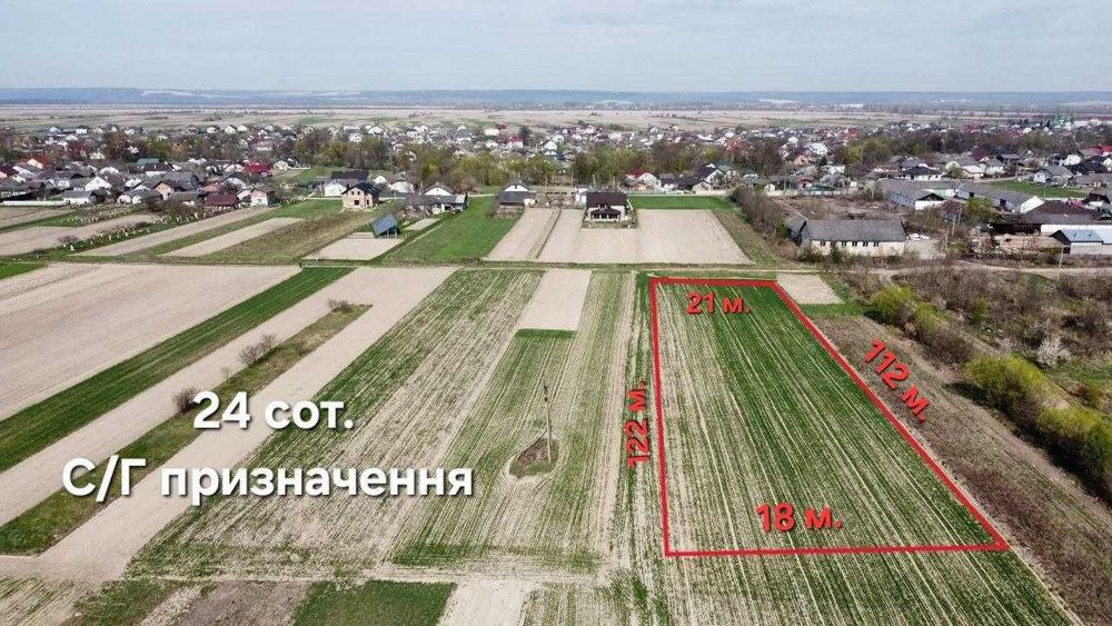 Терміново! Продаж ділянки сг 24 сот, Радча, світло, газ, будинки, торг