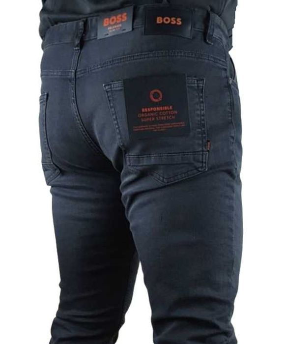 Męskie jeansy Hugo Boss Delaware -Slim blado-czarne nowe oryg. W38/L34