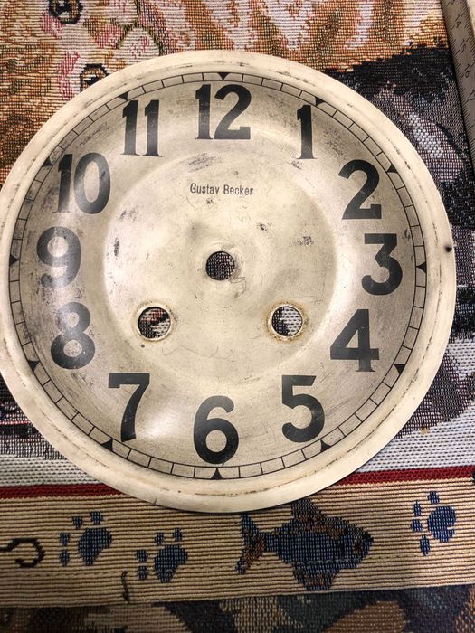 Stare tarcze zegarowe Gustav  Becker dwie sztuki