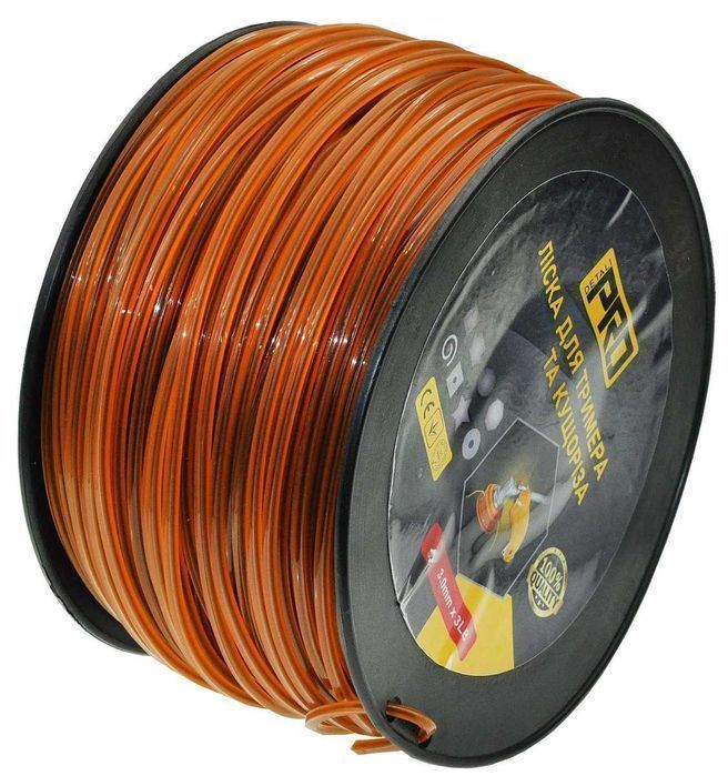Леска косильная квадрат d3 мм 3 LB (152 м) с кордом, les394