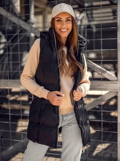 Kamizelka długa pikowana