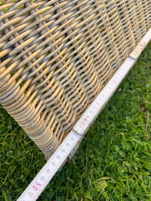 Relaksujący Leżak Ogrodowy / Balkonowy z Naturalnego Rattanu