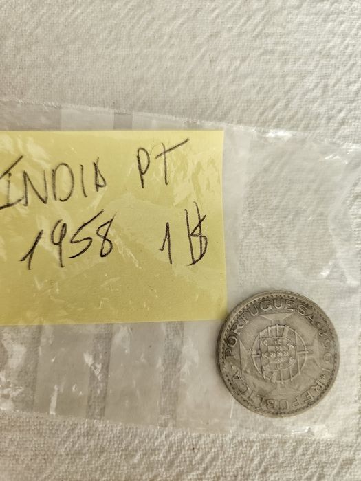 Moeda india portuguesa 1 escudo 1958