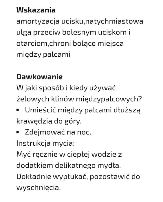 Kliny miedzypalcowe, separator