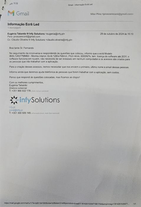 Ecrã Ledes -INFYNITUS-IB4IL 128S77MM60