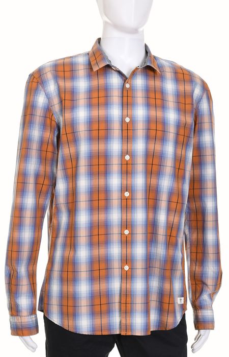 TOM TAILOR DENIM pomarańczowa koszula w kratkę 100% bawełna XL k 44