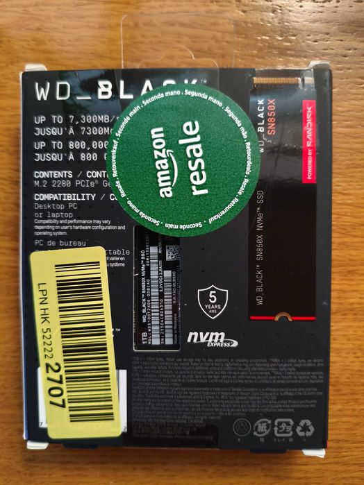 SanDisk WD Black SN850X – NOVO, com GARANTIA!