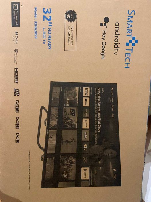 TV SmartTech 32” Android TV – Com Caixa – Estado Impecável