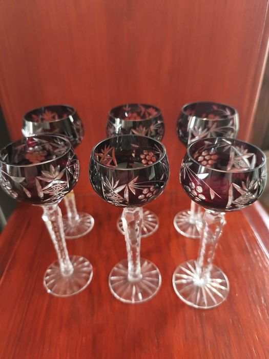 kieliszki kryształowe rubin 50/60 ml