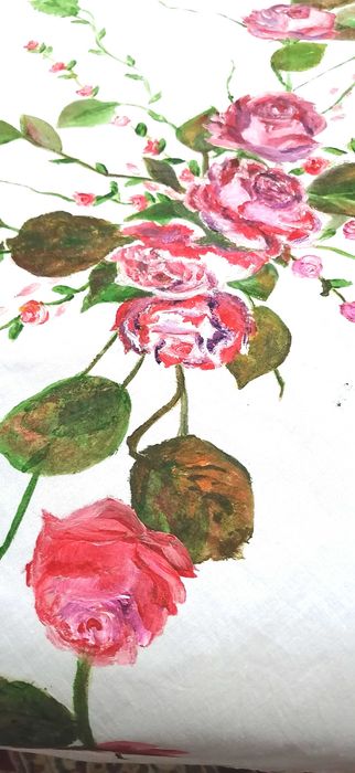 Toalha em algodão pintada à mão