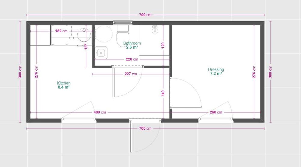 Kontener socjalny sanitarny Łazienka Jadalna Szatnia 7x3m Producent