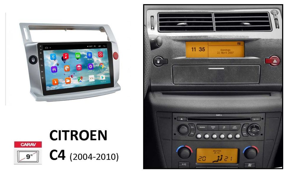 (NOVO) Rádio 2DIN • CITROEN C4 • (De 2004 até 2019) Android DS4 4+64GB