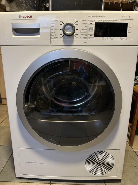 Suszarka bębnowa Bosch serie 8 9kg wsadu uszkodzona na części
