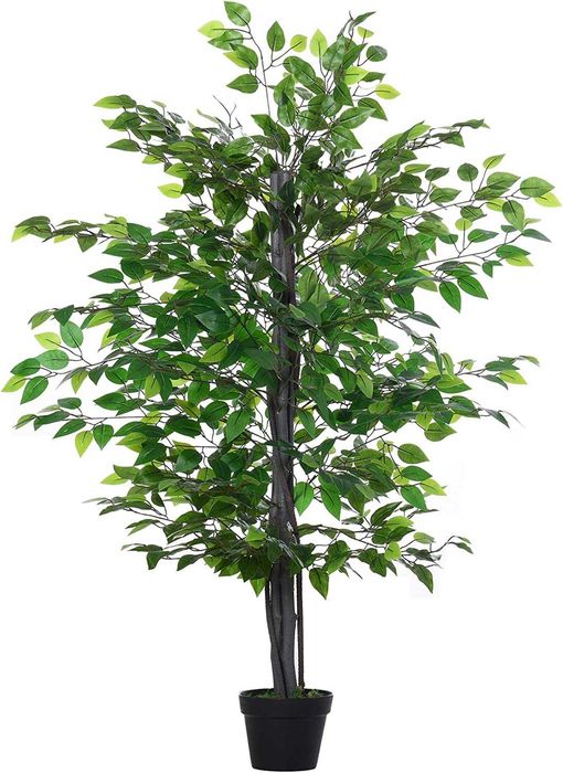Árvore de Ficus artificial de 145 cm de altura 756 folhas - nova