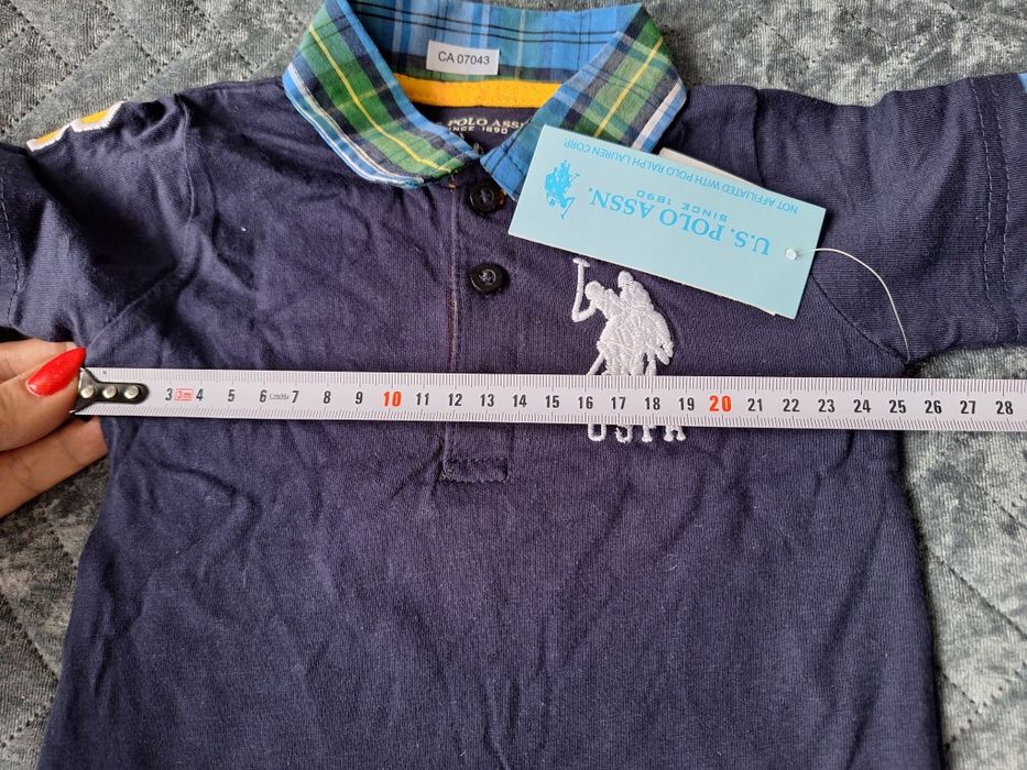 Nowy elegancki pajacyk U.S. Polo Assn. rozm. 6-9m