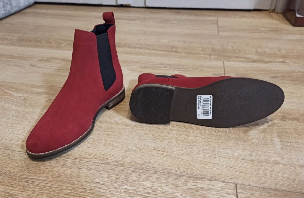 Botki Superdry MILLIE-LOU CHELSEA czerwone sztyblety rozm. 36 NOWE