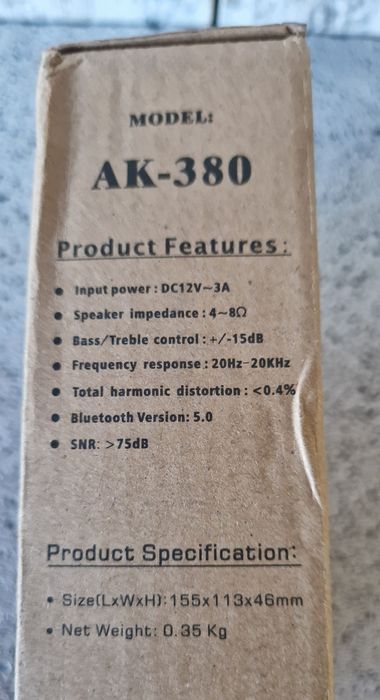 Audio amplifier AK 380, nowy