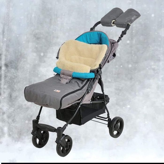 Конверт на овчині з муфтами