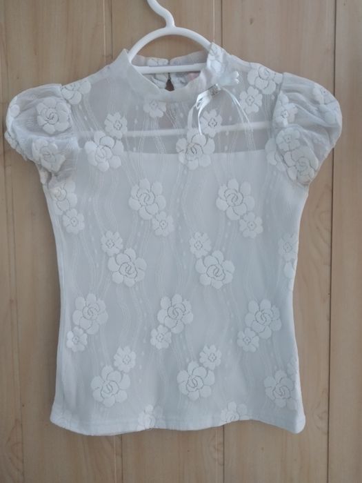 Дитяча біла блузка COLABEAR, ріст 130