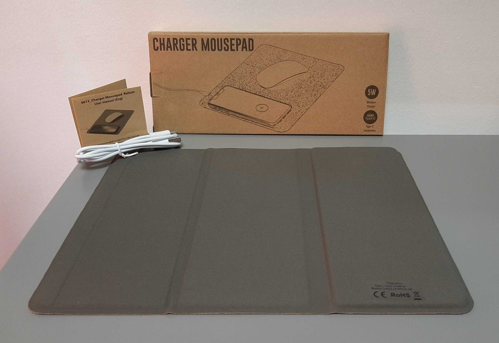 Wireless Charger Mousepad - em Cortiça