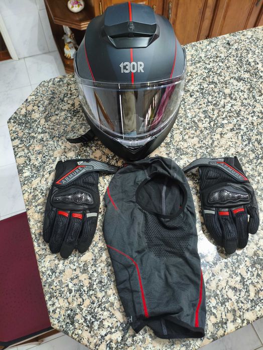 Capacete 130R + pinlock + Luvas +balaclava