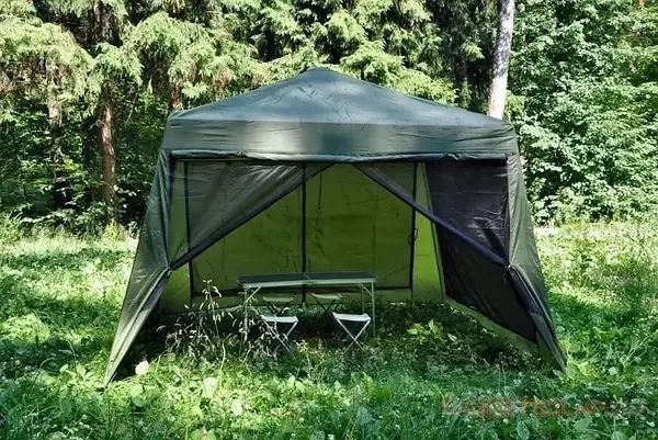 Нова садова альтанка-шатро 3.20 х 3.20 м (модель 1628D) для кемпінгу та дачі