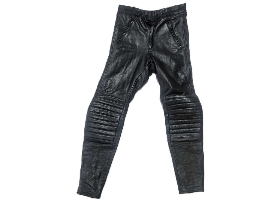 Męskie spodnie motocyklowe skórzane roz. L/52 (1556)
