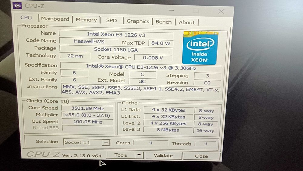 Płyta MSI B85-G43 Xeon E3-1226 v3 12GB Spartan