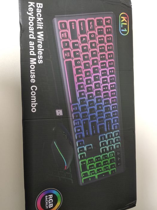 Беспроводная клавиатура и мышь JOMAA KL1 RGB-подсветка