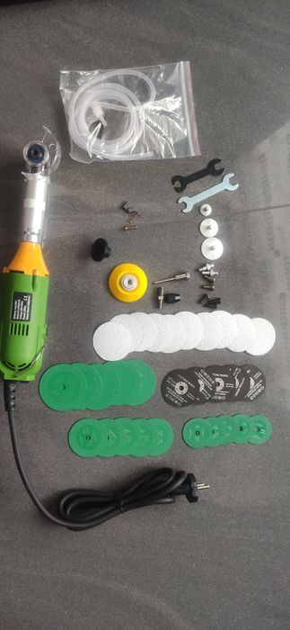 Mini szlifierka do płytek, kamienia, zestaw akcesorii