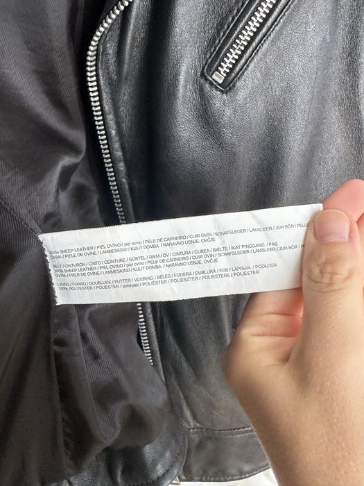 Skórzaba kurtka biker S Mango