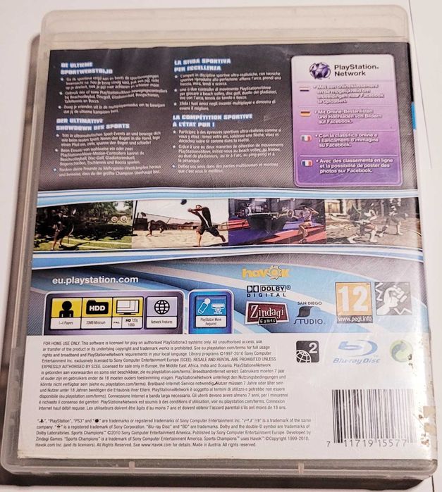 Sports Champions PS3 – pudełko + płyta + manual