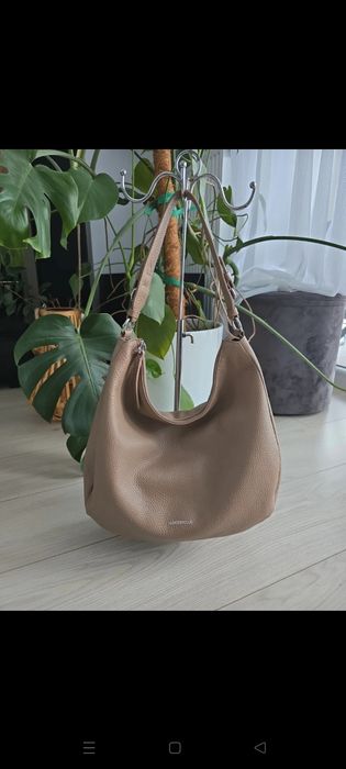 Torebka boho Coccinelle Taupe brązowo beżowa