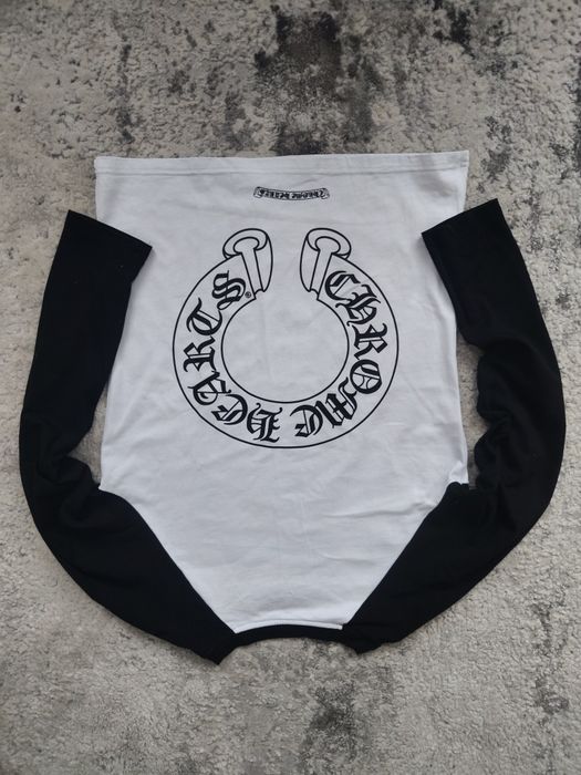 Longsleeve biało czarny