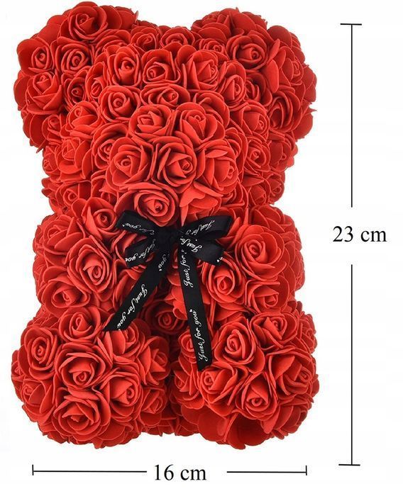 Miś Z Róż Różany Prezent Rose Bear Na Walentynki