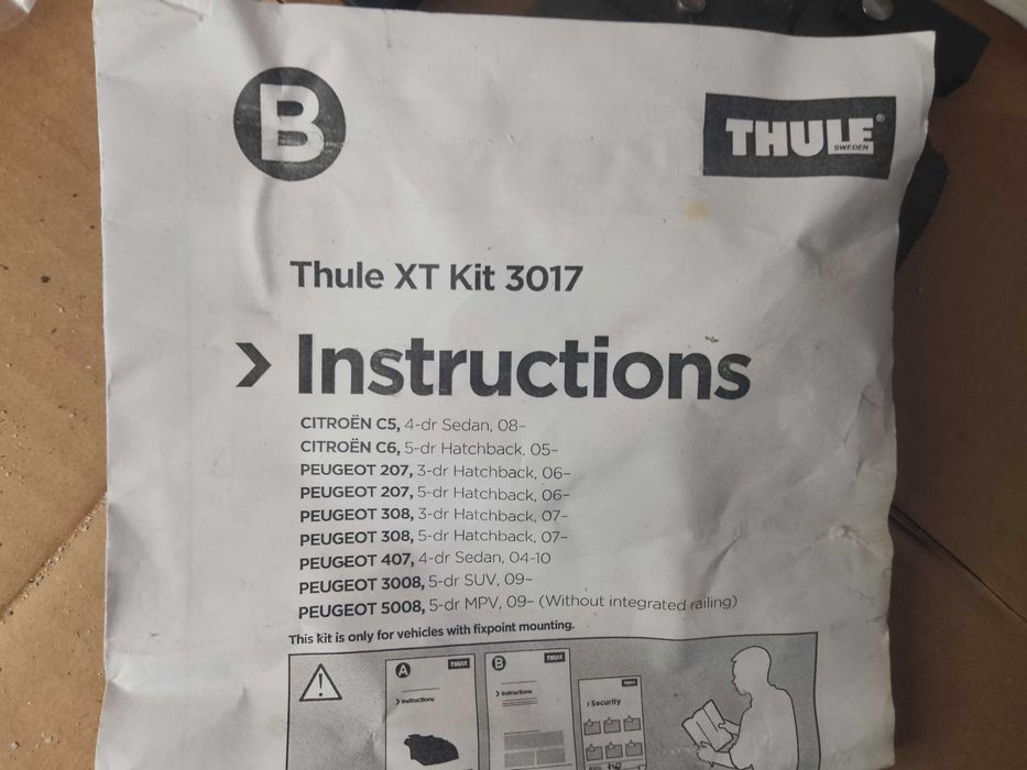 Thule xt kit 3017 Citroen C5 C6 Peugeot